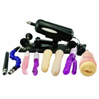 Automatic Sex Machine Quiet Multispeed Adjustable With 8 Attachments Thrusting