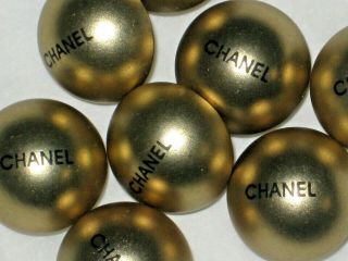 Chanel Gold Buttons 13mm A Set Of 8
