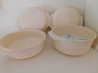 4piece Almond - Colored Tupperware Stack Cooker
