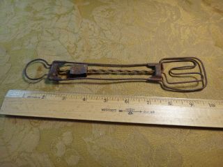 Antique Rusty Primitive Wire Egg Beater Tool Mixer As Found - S&h Usa