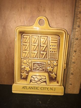 Vintage Atlantic City Nj Souvenir Novelty Bar Sign Wall Plaque