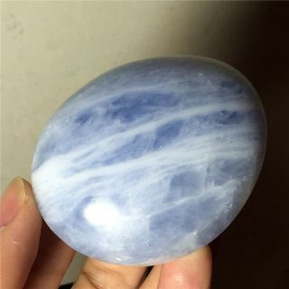 158.  5g Healing Of Natural Polished Blue Celestite Crystal Gemstone Specimens 406