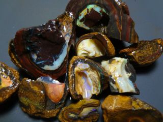 Lapidary: 750 Carat Parcel Of Natural Yowah Nuts.  Boulder Opal Rough Specimens
