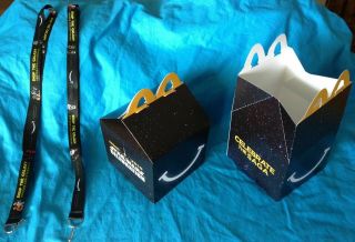 2 STAR WARS CELEBRATION 2019 Lanyards and McDonald ' s STAR WARS Happy Meal Boxes 2