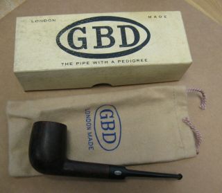 Vintage Gbd Virgin,  Standard,  ?? Estate Pipe & Box.