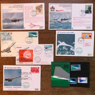 6 Concorde Covers,  Stamp Set - Ref265