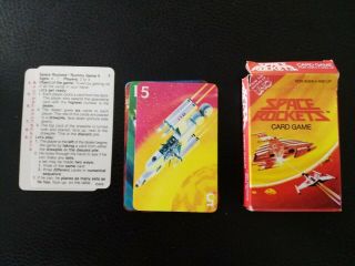1983 Vintage International Games Space Rockets Card Game 34 Cards Complete
