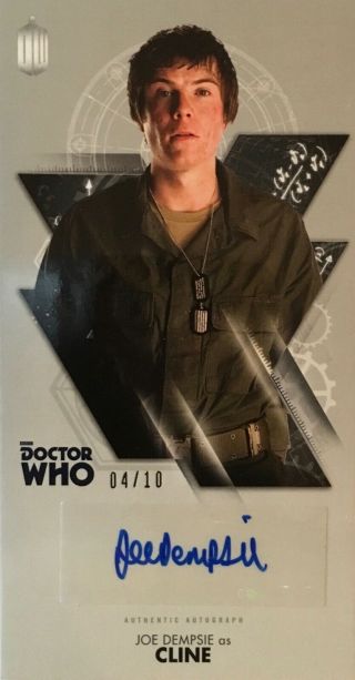 Dr Who 10th Doctor Widevision - Silver Autograph Joe Dempsie As Cline 04/10 Sc