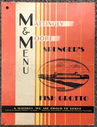Vintage 1940s Mattingly & Moore Whiskey - Spenger 