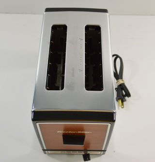 Vintage Proctor Silex T649B 2 Slice Toaster 1980s Chrome Woodgrain Prop 3