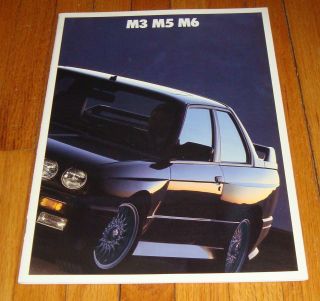 1988 1989 Bmw M3 M5 M6 Sales Brochure