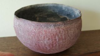 Redware Corrugated Bowl Pottery Pot Native American Indian