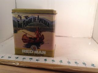 Vintage 1992 Limited Edition Red Man Tobacco Tin Graphic 