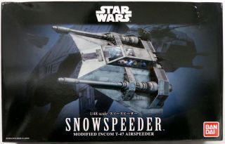 Star Wars Snowspeeder - 1/48 Scale Plastic Model Kit By Bandai
