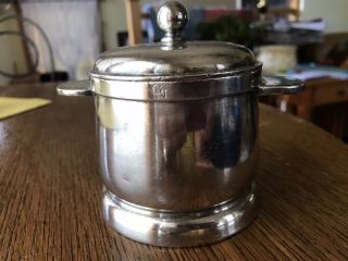 Gn Great Northern Railway Railroad Covered Sugar Bowl Silver Plate Dining Car