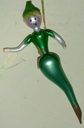 Vintage Italian Blown Glass Christmas Ornament Rare Peter Pan Female ?