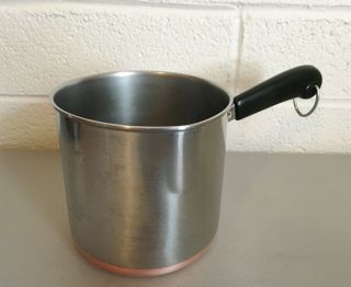 Rare 1801 Revere Ware 5 Cup Measuring Pour Spout Copper Bottom Stainless Pan