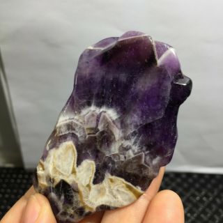 Wow 100 Natural Raw Chevron Amethyst Crystal Rough Chunk Healing Stone 90g
