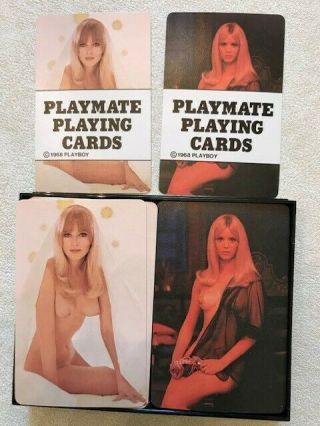 Vintage 1968 Playboy Playmate Cards 2 Decks