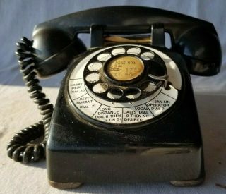 Vintage Black Western Electric Rotary Dial Telephone