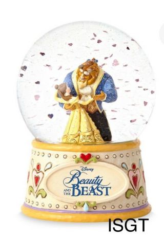 Disney Beauty And The Beast Jim Shore Snow Globe Belle Beast Moonlight Waltz