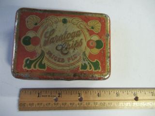 Vintage Tobacco Tin - - Laratoga Chips Slice Plug - Tobacco