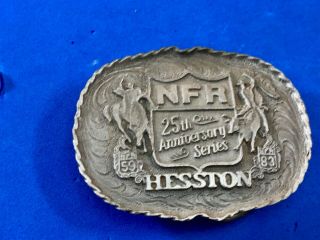 1983 Hesston National Finals Rodeo Nfr 25th Anniversary Series 1 Belt Buckle
