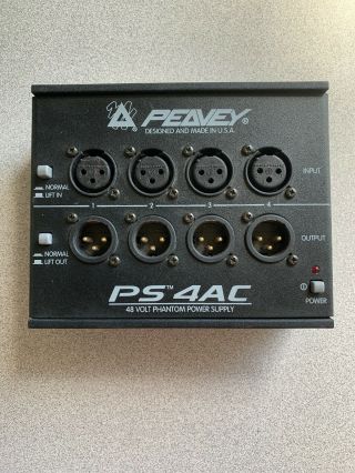 Peavey Ps 4ac Phantom Power Supply For Xlr Microphones 48 Volt No Power Supply