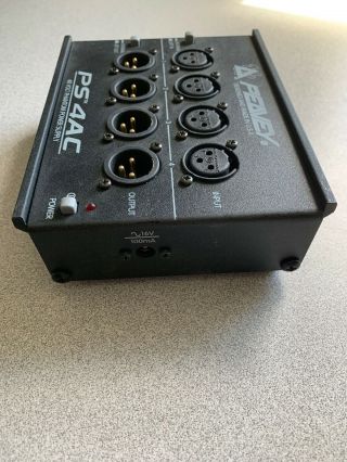 Peavey PS 4AC Phantom Power Supply for XLR microphones 48 volt no power supply 3