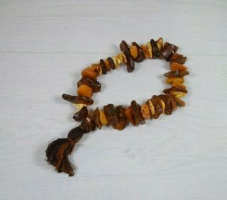 Antique Collectible Baltic Amber Rosary Prayer Bracelet Beads Religious