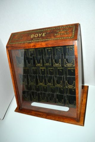 Boye Needle Counter Top Display Cabinet,  Wood,  Metal & Glass