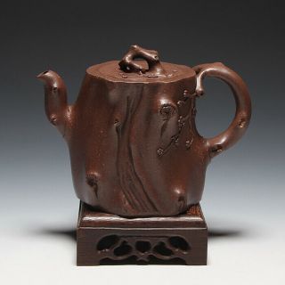 Oldzisha - Rare China Yixing Zisha Old 1st Factory Artsit 300cc Plum Teapot,  1990 