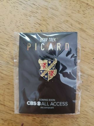 Sdcc 2019 Star Trek: Picard Exclusive Picard Family Crest Pin Cbs