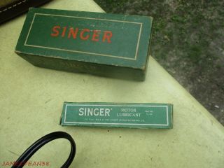 Singer Model 301A Sewing Machine With Case & 3