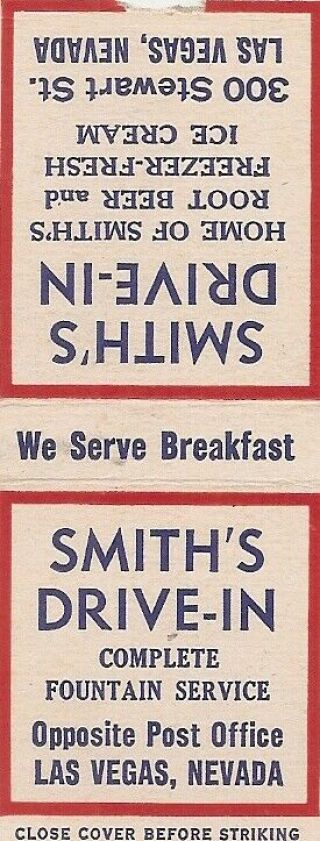 Vintage Matchcover (rare) " Smith 