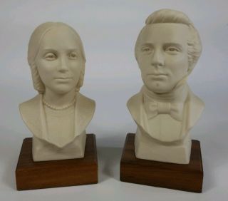 Prophet Joseph Smith And Emma Smith Sculpture Bust 9 - 9.  5” Hansen Classics 1998