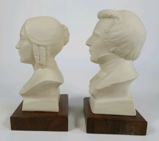 Prophet Joseph Smith and Emma Smith Sculpture Bust 9 - 9.  5” Hansen Classics 1998 4