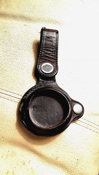 Harley Davidson Pocket Watch Swiss Bulova Leather Fob Collectible Rare Gift