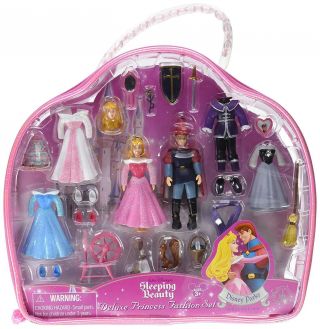 Disney Parks Sleeping Beauty Aurora Deluxe Princess Fashion Play Set & Case
