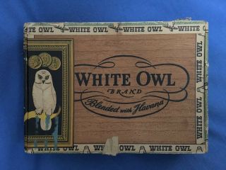 Vintage 10 Cents Cigar Box White Owl Mild Invincible Blended Tobacco W.  Virginia