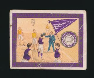 1910 T51 Murad College Series (26 - 50 2nd Ed. ) Northwestern 1st Basketball Card