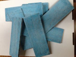 2 Slabs 1 Lb.  Of Synthetic Turquoise For Carving Or Cutting 440 Grams Rough