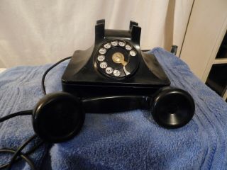 VINTAGE BAKALITE BLACK ROTARY DIAL TELEPHONE NORTH ELECTRIC ST LINE RINGER 2