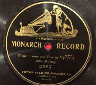 Monarch Victor One Sided 78 Rpm Phonograph Record 2987 Billy Murray