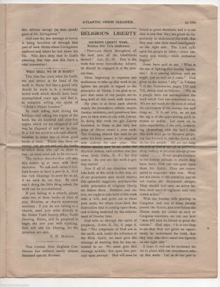 Seventh - Day Adventist Newspapers 1908 Lancaster,  MA Atlantic Union Conference 4