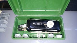 SINGER FEATHERWEIGHT 1951 CENTENNIAL SEWING MACHINE 221 - 1 w/ ATTACHMENTS 5