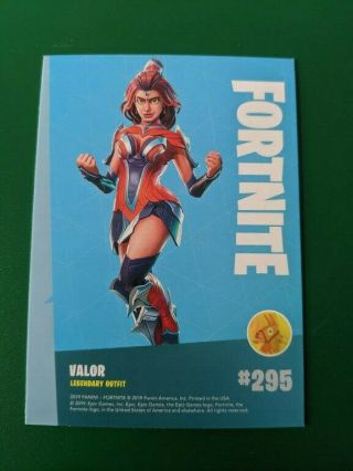 2019 Panini Fortnite Foil 295 VALOR,  Holofoil Card 2