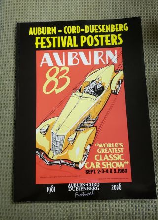 Auburn Cord Duesenberg Festival Poster 1981 - 2006