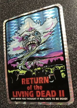 Vintage RETURN OF THE LIVING DEAD 2 Vending Machine Sticker,  Horror,  Prism,  80’s 2