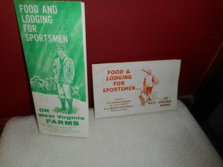 1965 Food & Lodging For Sportsmen On West Virginia Farms Brochures Smokey Bear